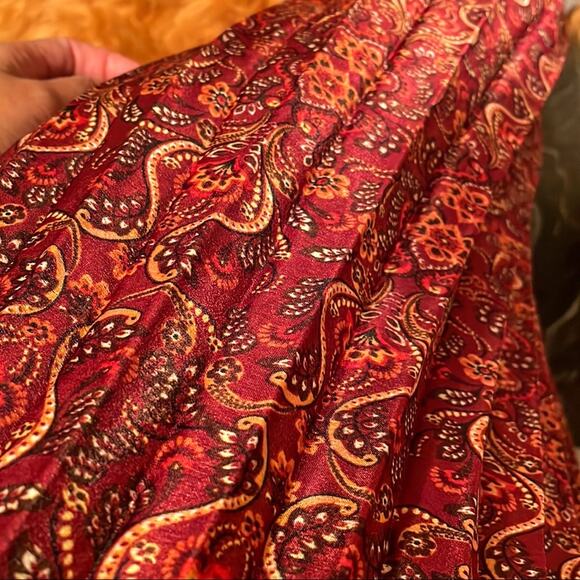 Max Studio Floral Pleated Midi Skirt NWT Elastic Waist - Picture 2 of 4